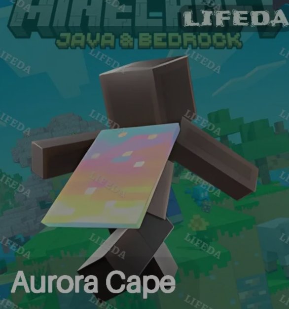 MINECRAFT 【Aurora Cape】 SKIN • TWITCH DROPS • JAVA & BEDROCK•GLOBAL