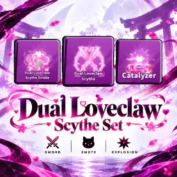 ✅Dual Loveclaw Scythe Set | Sword + Emote + Explosion | ( Limited )
