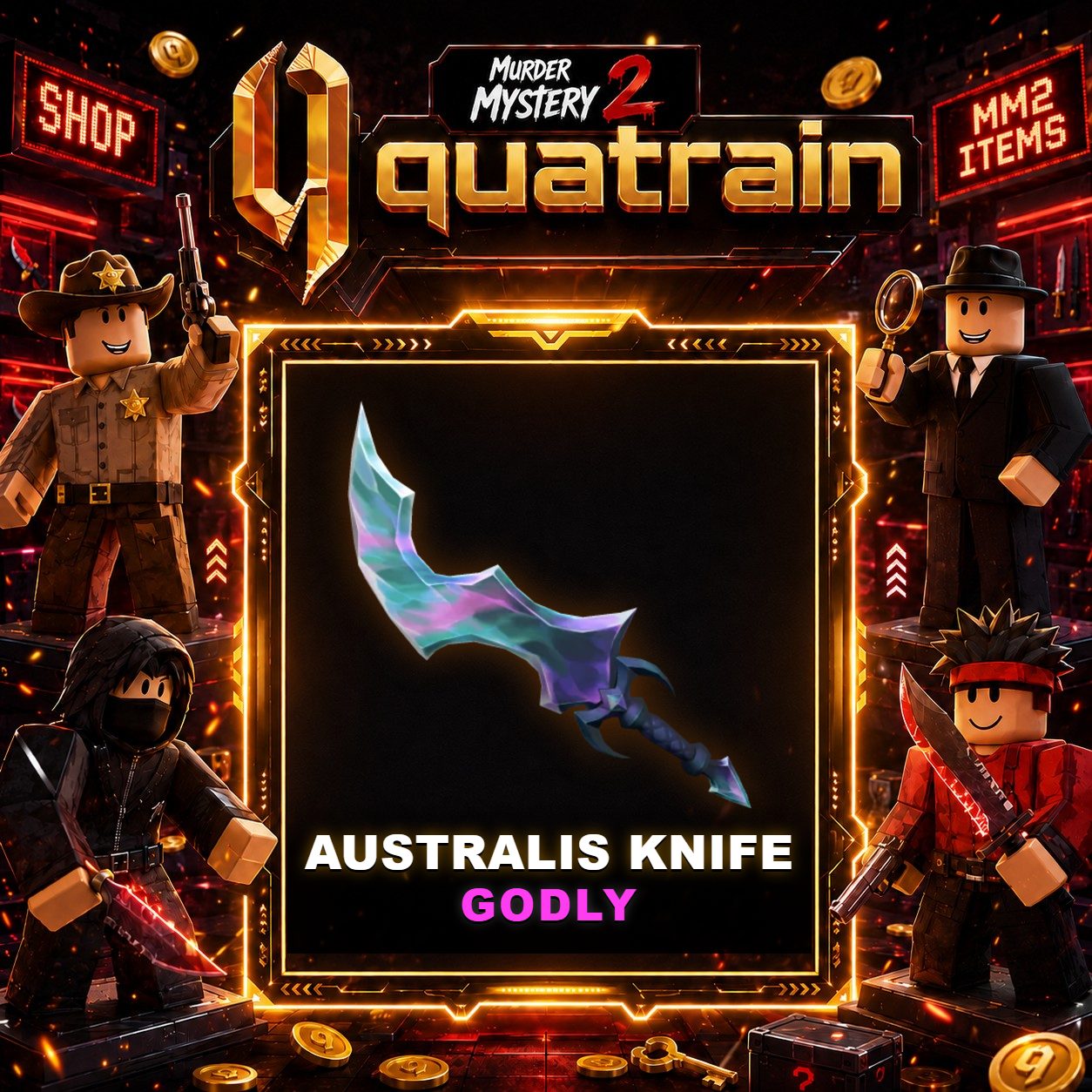 🔪🩸 Australis Knife 🩸🔪 Godly | Murder Mystery 2 👥
