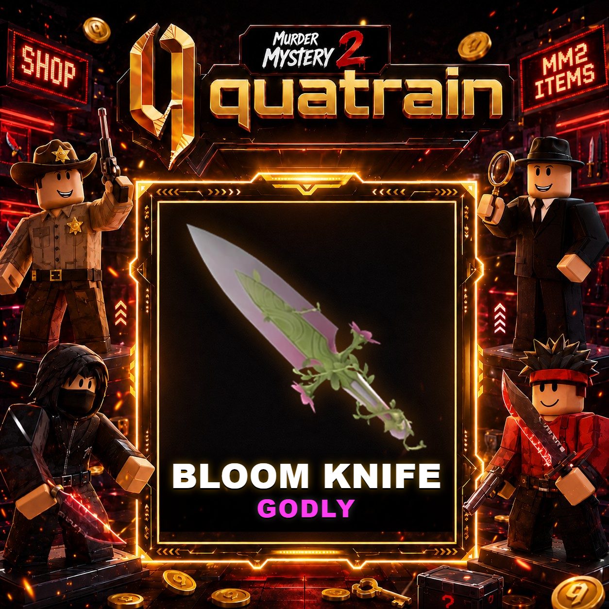 🔪🩸 Bloom Knife 🩸🔪 Godly | Murder Mystery 2 👥