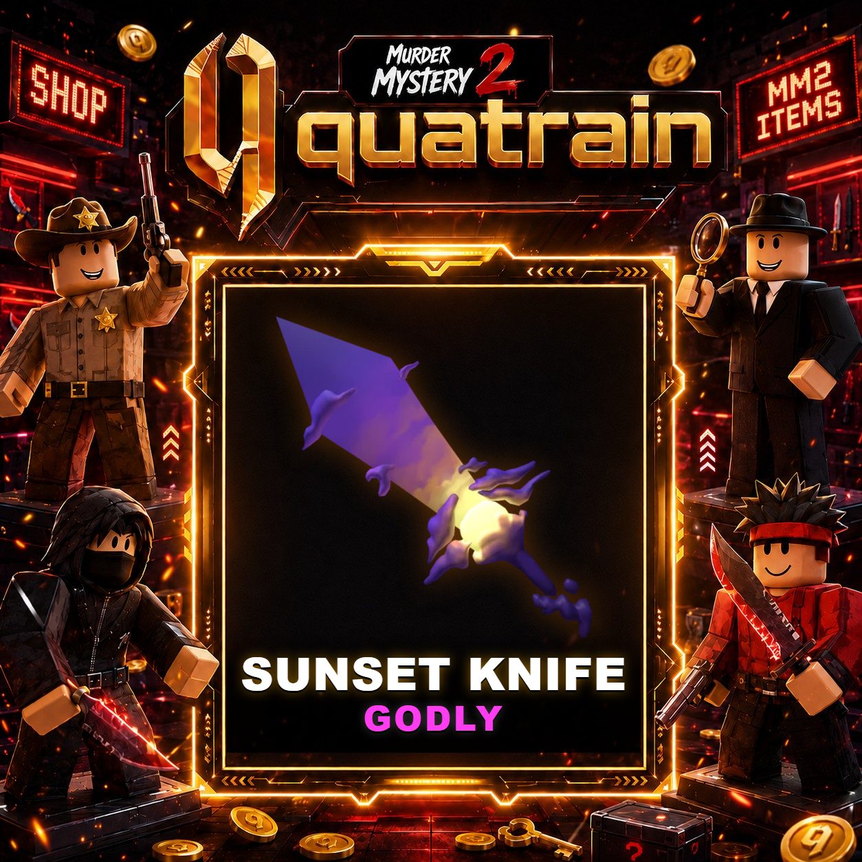 🔪🩸 Sunset Knife 🩸🔪 Godly | Murder Mystery 2 👥