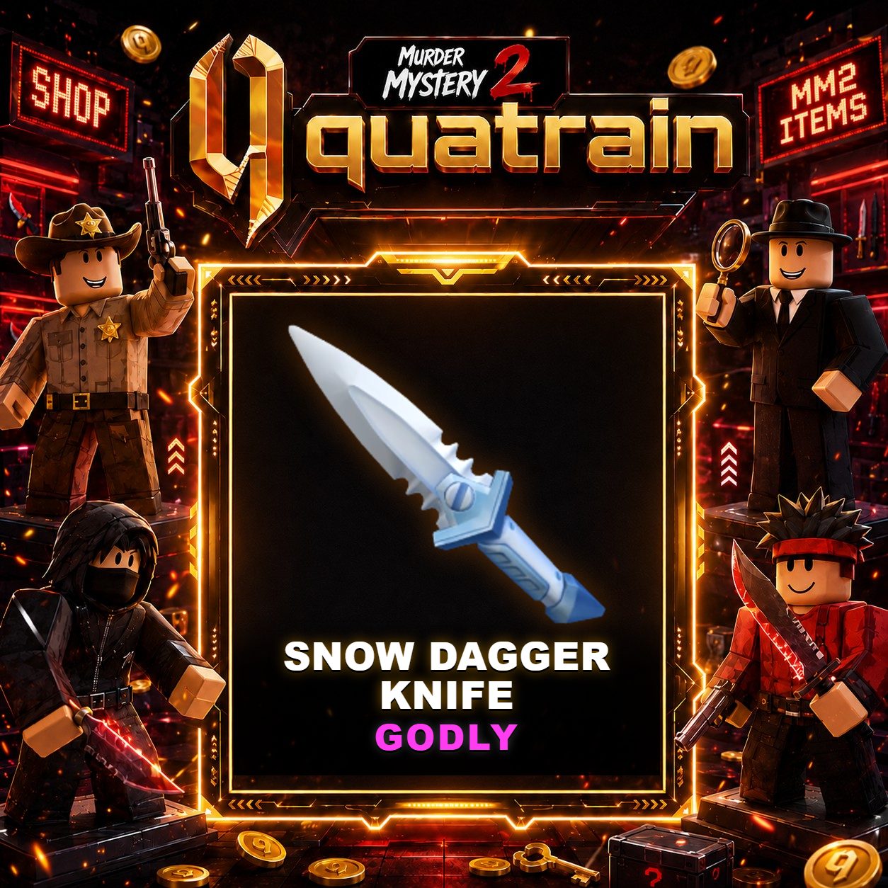🔪🩸 Snow Dagger Knife 🩸🔪 Godly | Murder Mystery 2 👥