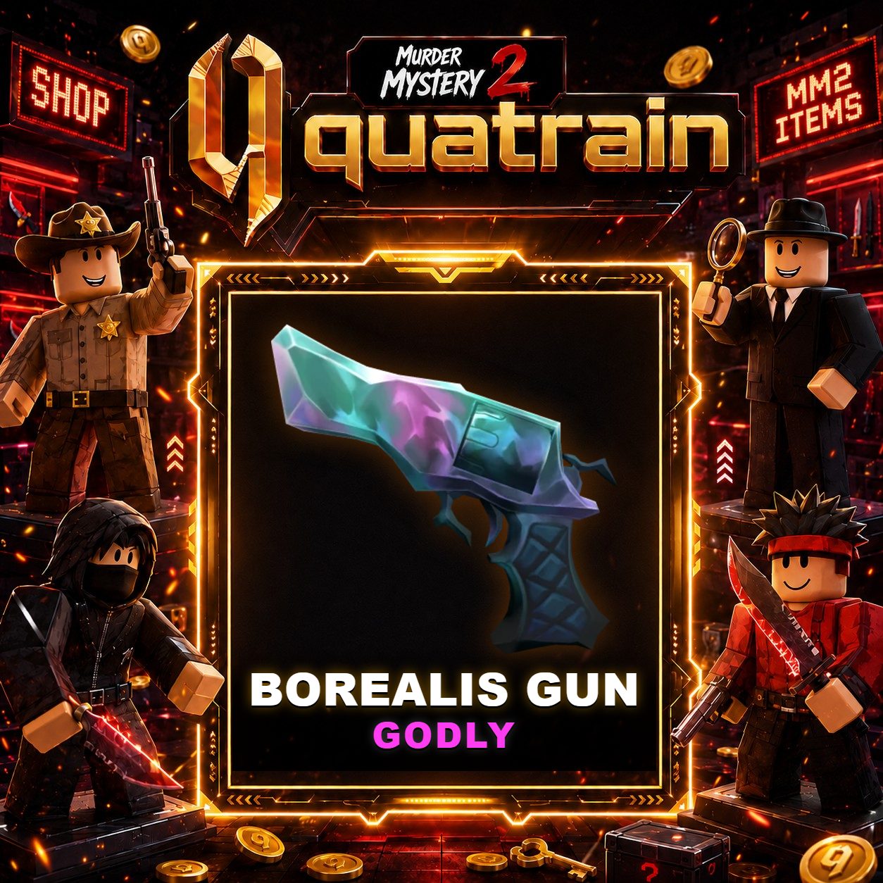 🔪🩸 Borealis Gun 🩸🔪 Godly | Murder Mystery 2 👥