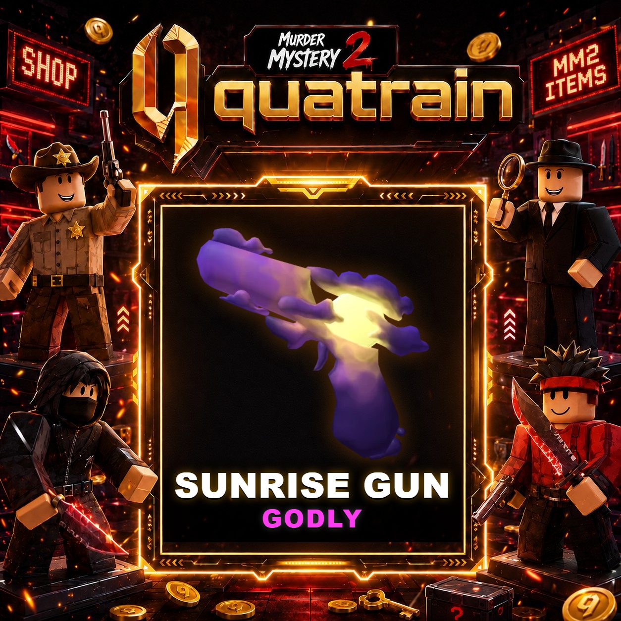 🔪🩸 Sunrise Gun 🩸🔪 Godly | Murder Mystery 2 👥