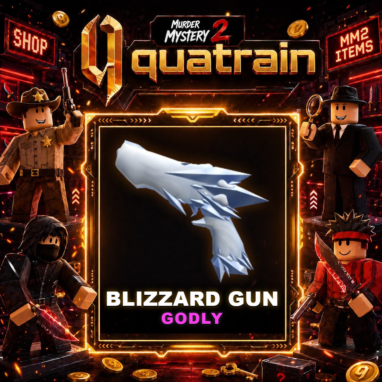 🔪🩸 Blizzard Gun 🩸🔪 Godly | Murder Mystery 2 👥