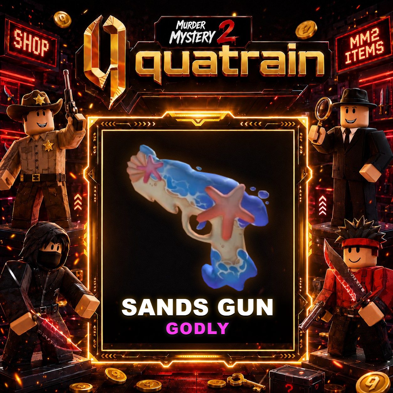 🔪🩸 Sands Gun 🩸🔪 Godly | Murder Mystery 2 👥