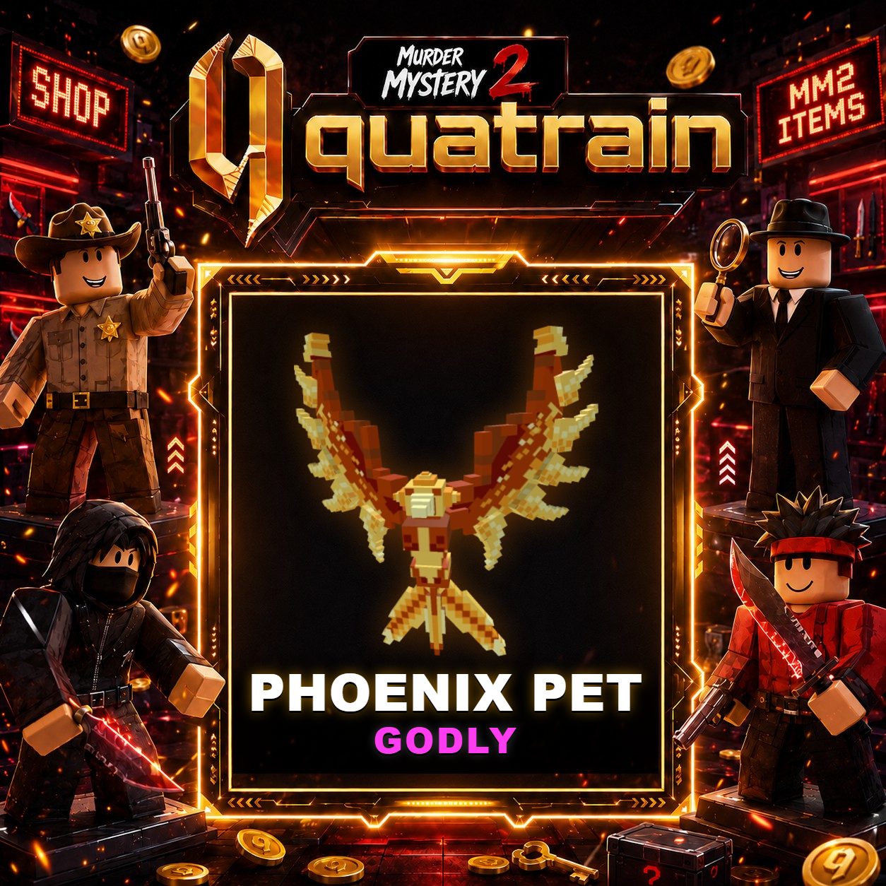 🔪🐈 Phoenix Pet 🐈🔪 Godly | Murder Mystery 2 👥