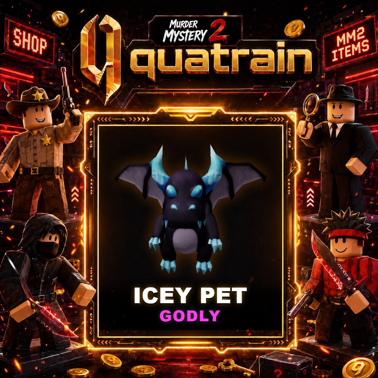 🔪🐈 Icey Pet 🐈🔪 Godly | Murder Mystery 2 👥