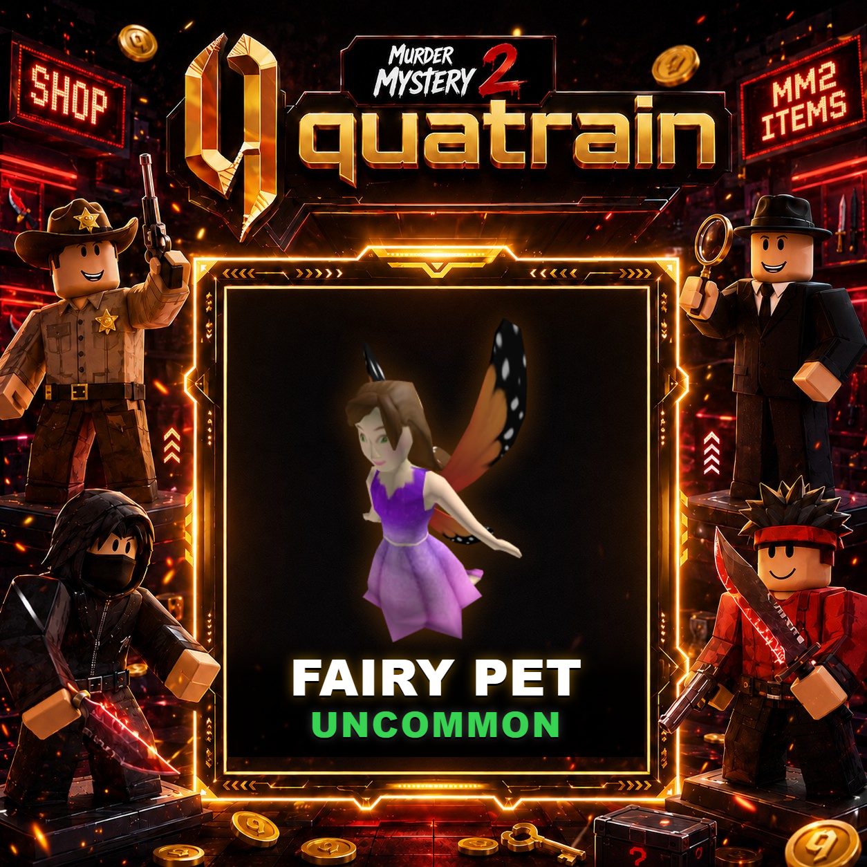 🔪🐈 Fairy Pet 🐈🔪 Uncommon | Murder Mystery 2 👥
