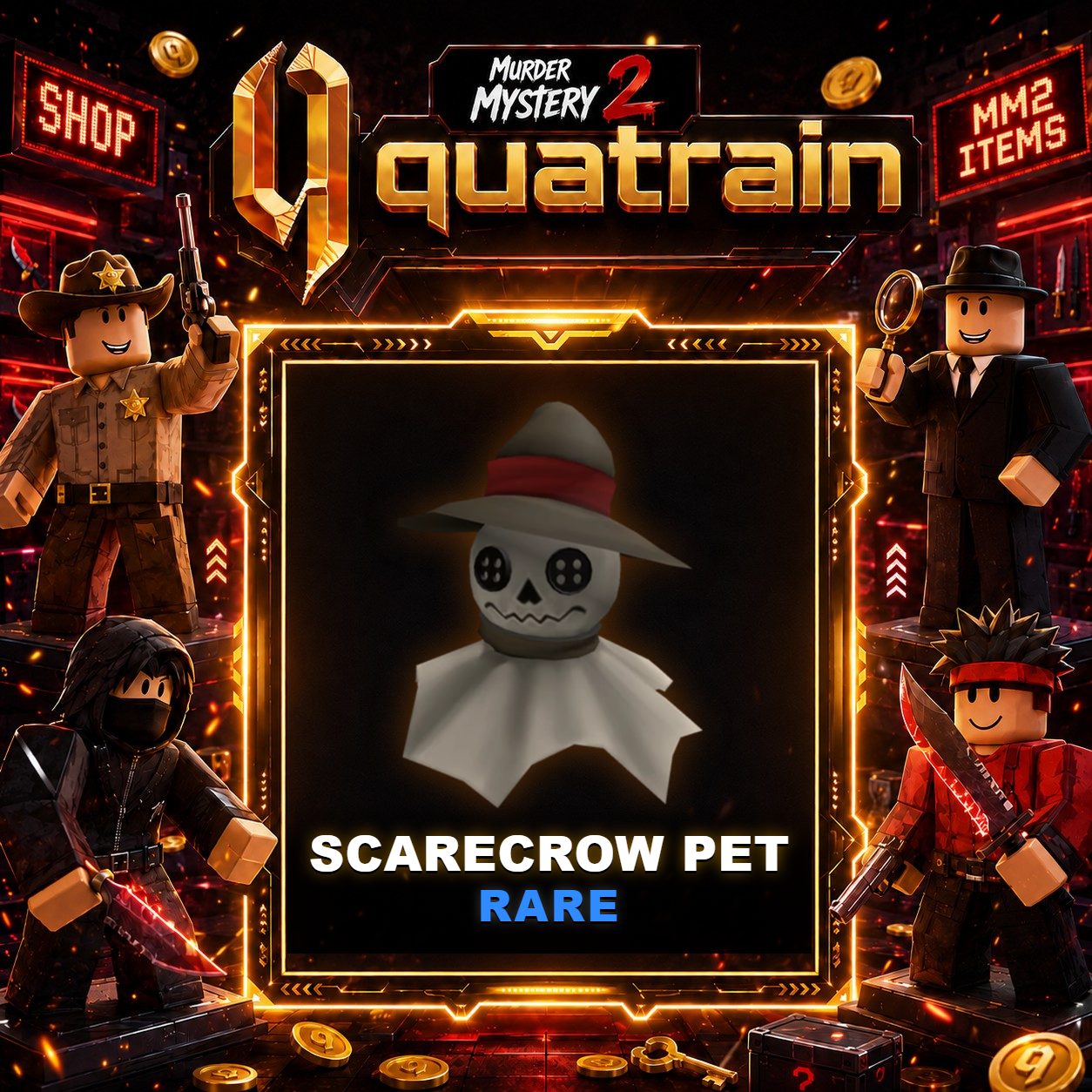 🔪🐈 Scarecrow Pet 🐈🔪 Rare | Murder Mystery 2 👥