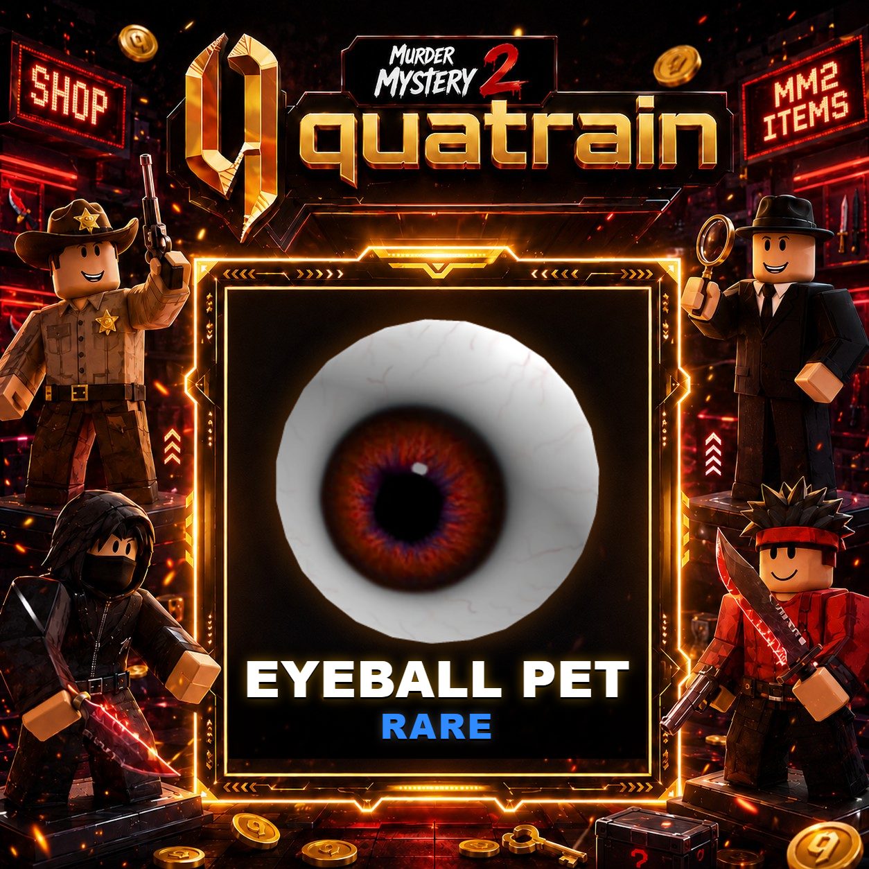 🔪🐈 Eyeball Pet 🐈🔪 Rare | Murder Mystery 2 👥