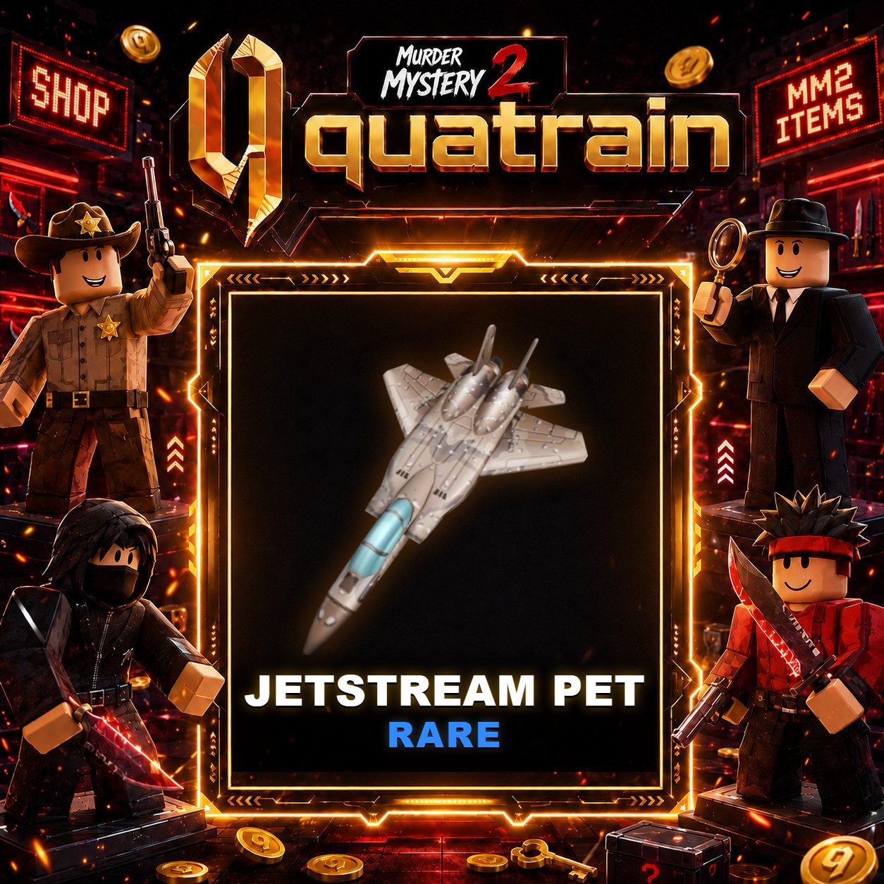 🔪🐈 Jetstream Pet 🐈🔪 Rare | Murder Mystery 2 👥