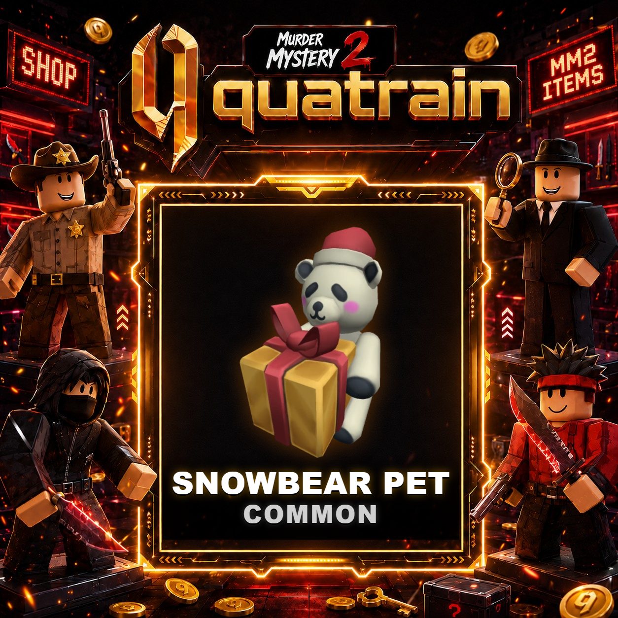 🔪🐈 Snowbear Pet 🐈🔪 Common | Murder Mystery 2 👥