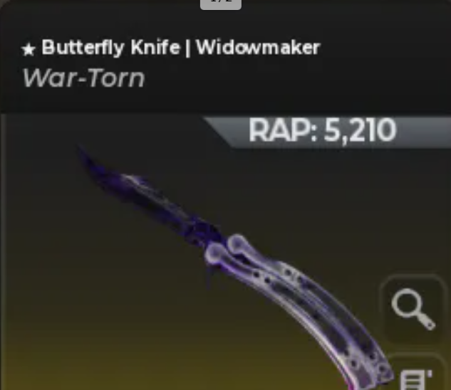 🟩Bloxstrike Butterfly knife Widowmaker WT