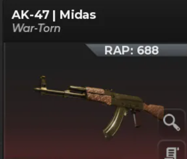 🟩Bloxstrike AK -47 Midas WT Condition