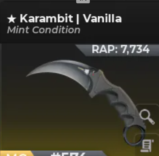 🟩Bloxstrike - Karambit Vanilla Mint Condition