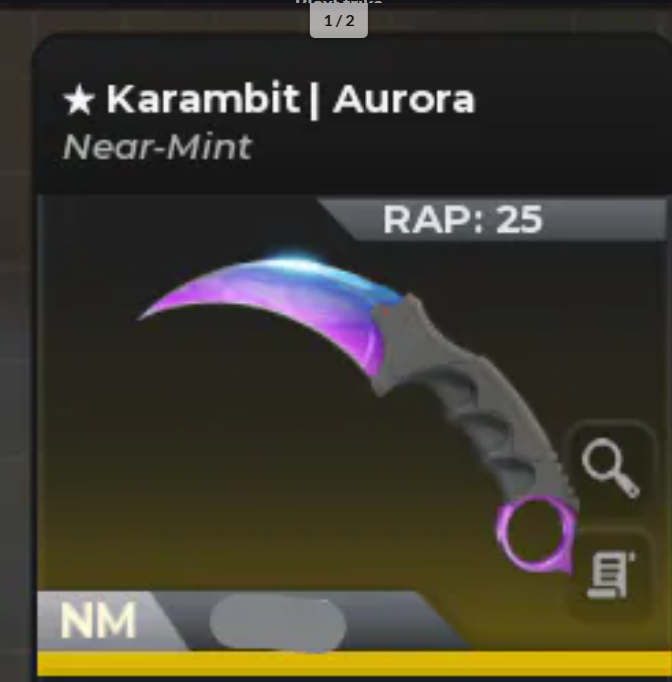 🟩Bloxstrike - Karambit Knife Aurora NM