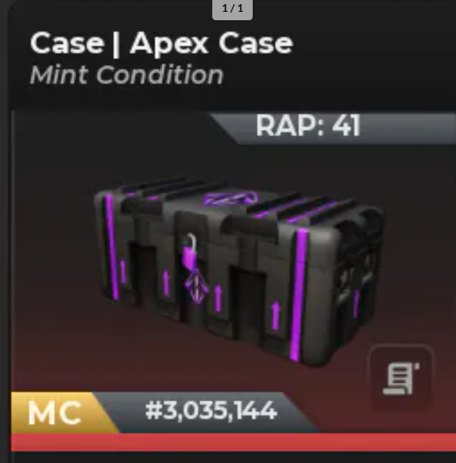 🟩Bloxstrike - 1x Apex Case