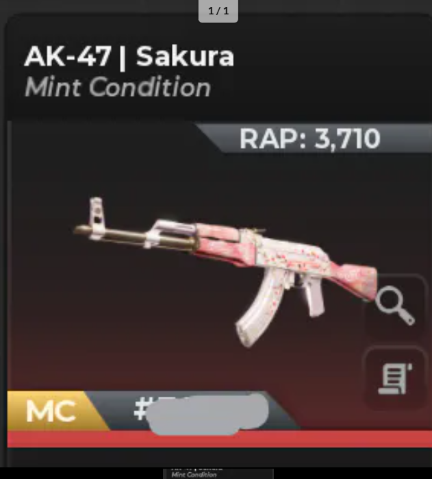 🟩Bloxstrike Ak sakura MC condition ⚡ Fast Delivery