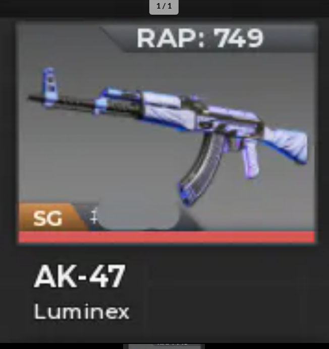 🟩Bloxstrike - AK - 47 Luminex Standard condition ⚡ Fast Delivery