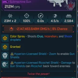 🟦🟦🟦Modded 212M Dps Submachine Gun Weapons PC/XBOX/PS5🟦🟦🟦