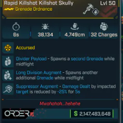 This thing fucking destroys🟦🟦🟦Modded Grenade Ordnance PC/XBOX/PS5🟦🟦🟦