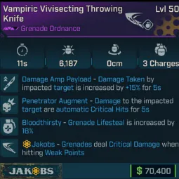 ⚔️ Penetrator Augment Knife + Max level | Instant Delivery 🚀 PC/CONSOLE