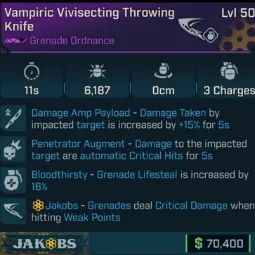 ⚔️ Penetrator Augment Knife + Max level + 1 extra knife | Instant Delivery 🚀 PS5/XBOX