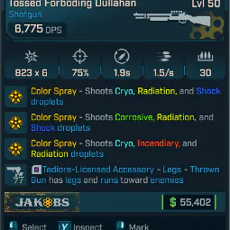 ⚡ Modded Tossed Foreboding Dullahan 🔪 Legendary Weapon | PC / XBOX / PS5 🚀 Instant Delivery