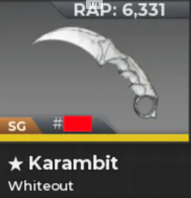 🔺Karambit | Whiteout (SG)🔻