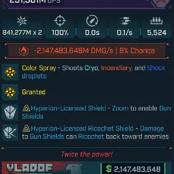 🌺Modded BOSS ONESHOT SMG 251 Mil DPS (its Even Higher) (PC/XBOX/PS5) —Fast Response 🚀