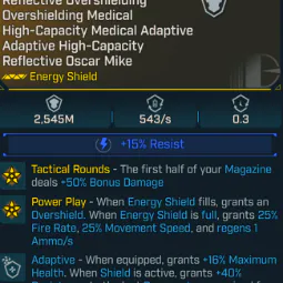 ๐บModded - Adaptive High-Capacity Reflective Oscar Mike Energy Shield(PC/XBOX/PS5) โ Fast Response ๐