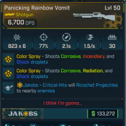 ⚡ Modded Panicking Rainbow Vomit 🌈💥 Legendary Weapon | PC / XBOX / PS5 🚀 Instant Delivery