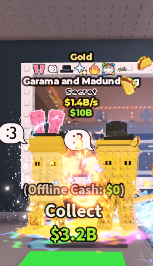 GOLD GARAMA AND MADUNDUNG 1.4B/S (BUNNY, :3, MATTEO, COMET, FIRE, PAINT, EXPLOSIVE) #L3QX6N