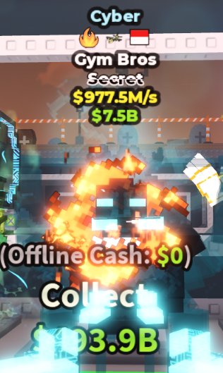 CYBER GYM BROS 977.5M/S (FIRE, EXPLOSIVE, INDO) #A5QN8R
