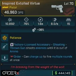 ⭐[GOD ROLL] L70 VIRTUE - SEE IMAGE FOR STATS⭐