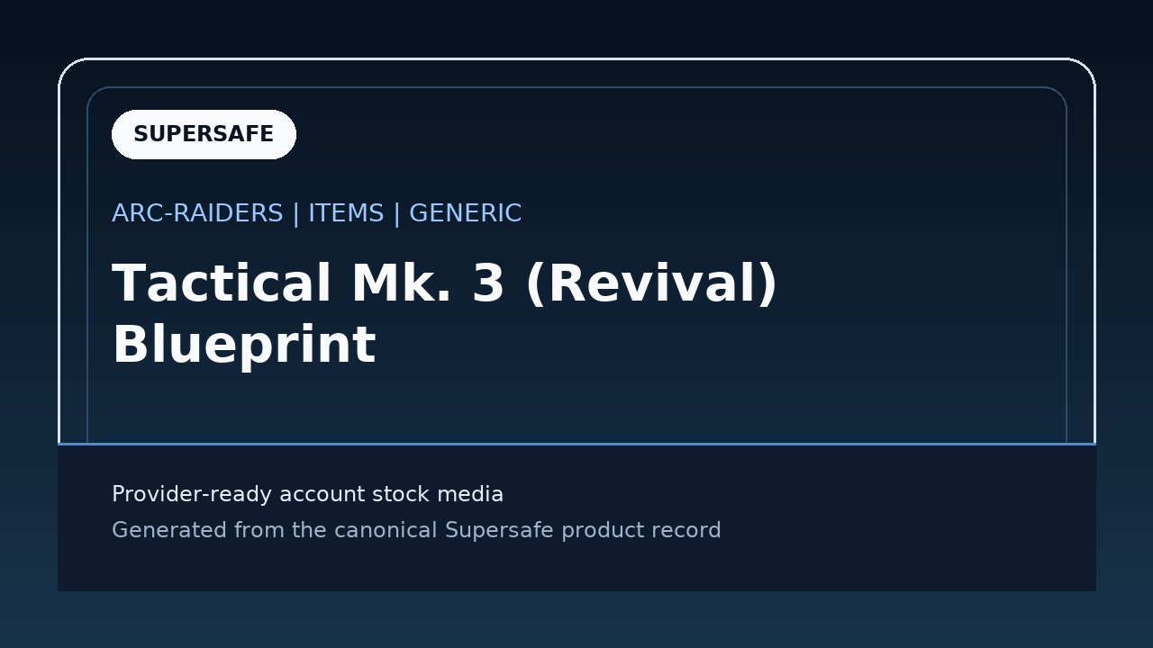 Tactical Mk. 3 (Revival) Blueprint