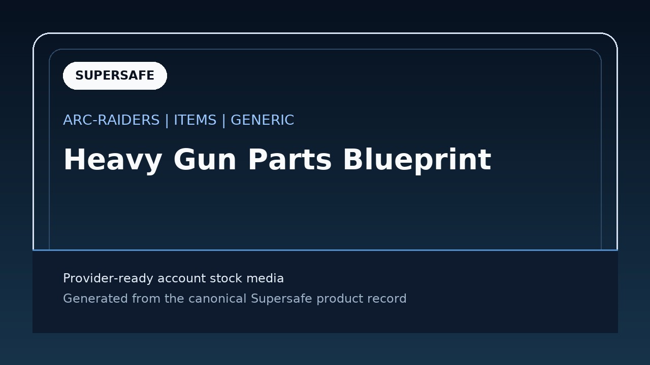 Heavy Gun Parts Blueprint
