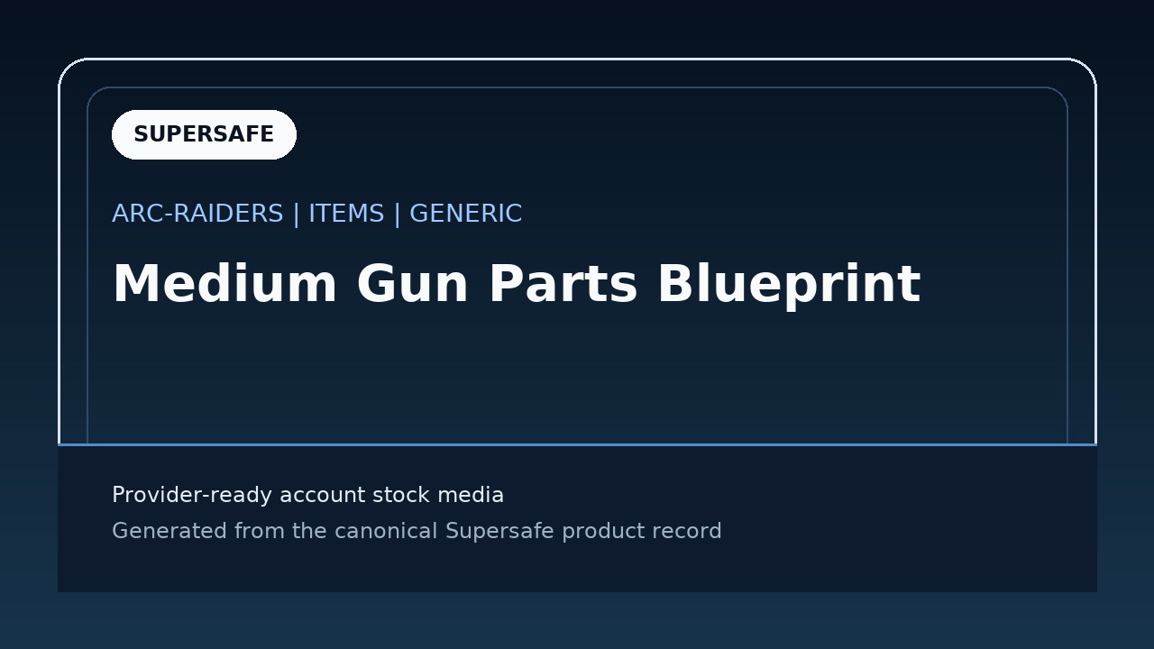 Medium Gun Parts Blueprint