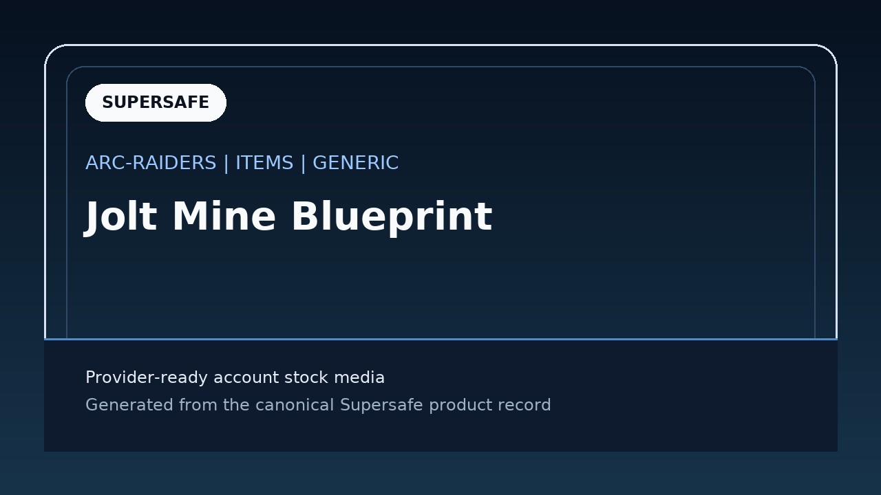 Jolt Mine Blueprint