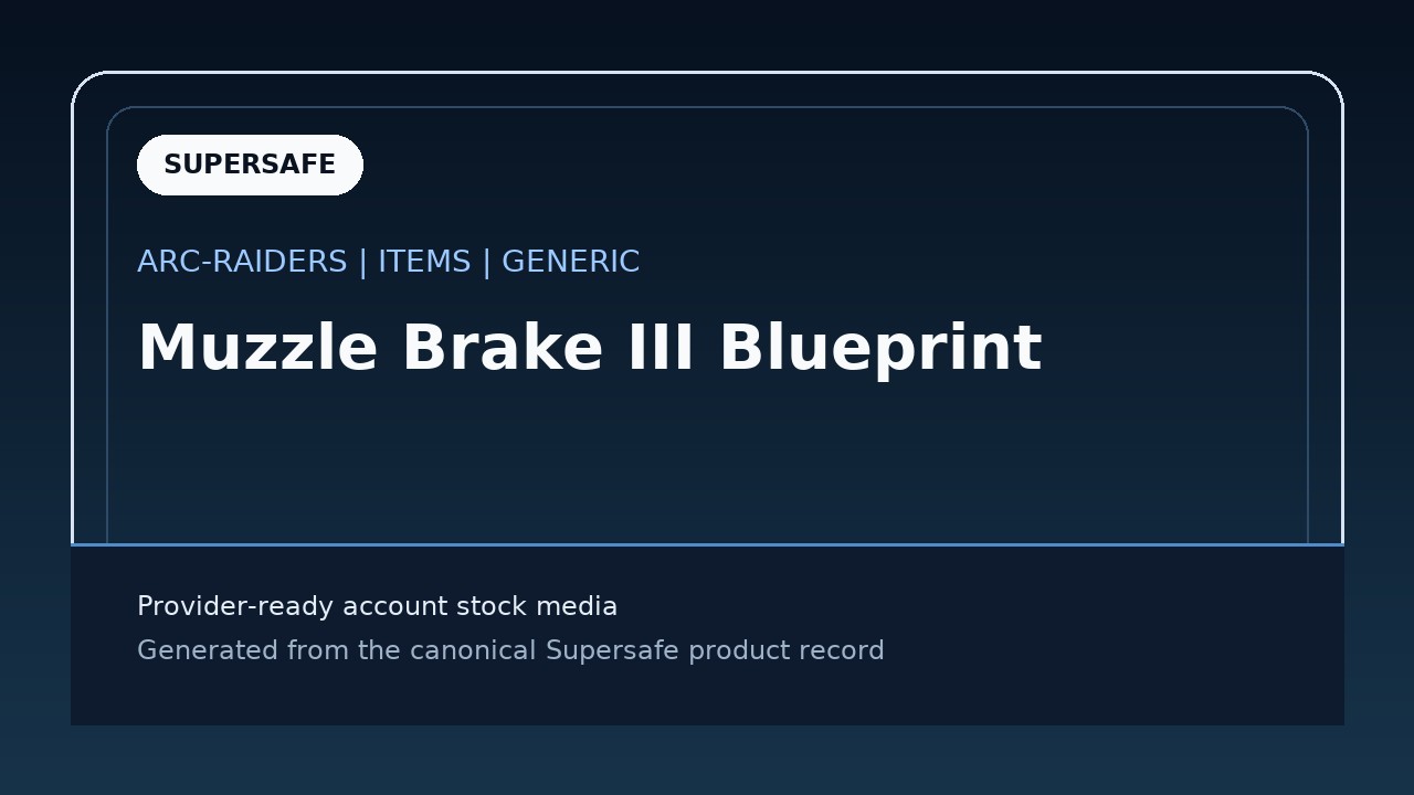 Muzzle Brake III Blueprint