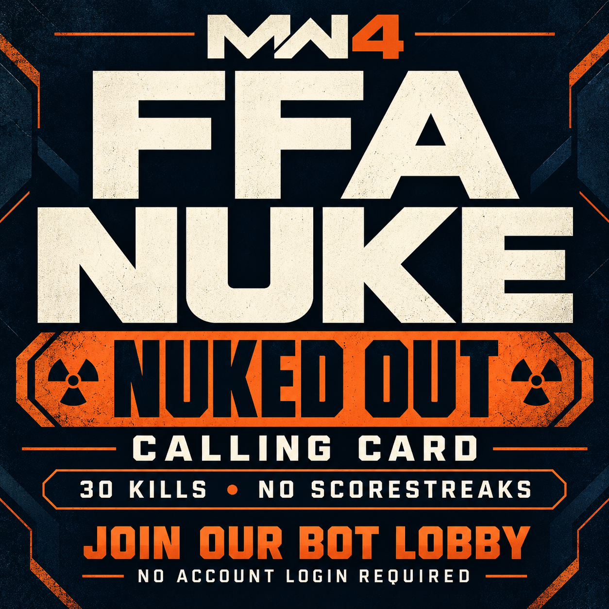 🔥 MW4 GROUND ZERO CALLING CARD | FFA NUKE BOT LOBBY 💥 | 30 KILLS | FAST UNLOCK | ALL PLATFORMS 🎮
