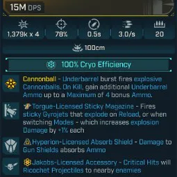 ⭐[MODDED] L70 SWAN SONG (CRYO) - 15M DPS - 78% ACCURACY - 3.0/s FIRE RATE - 0.5s RELOAD - 4 PROJECTILES - RICOCHET - STICKY GYROJETS⭐