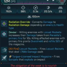 ⭐[MODDED] L70 PARASITE (CORROSIVE) - 12M DPS - 98% ACCURACY - 20.3/s FIRE RATE - 0.3s RELOAD - STICKY GYROJETS⭐