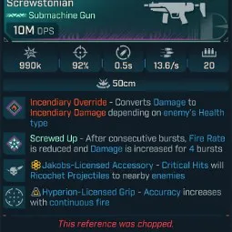 ⭐[MODDED] L70 SCREWSTONIAN (RADIATION) - 10M DPS - 92% ACCURACY - 13.6/s FIRE RATE - 0.5s RELOAD - RICOCHET⭐