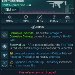 ⭐[MODDED] L70 SCREWSTONIAN (CORROSIVE CONVERT) - 10M DPS - 13.6/s FIRE RATE - 0.5s RELOAD - RICOCHET⭐