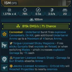 ⭐[MODDED] L70 SWAN SONG (RADIATION) - 15M DPS - 78% ACCURACY - 3.0/s FIRE RATE - 0.5s RELOAD - 4 PROJECTILES - RICOCHET - STICKY GYROJETS⭐
