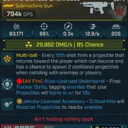 ⭐[MODDED] L1 BRICKHOUSE - 794K DPS (+29K RADIATION DMG/S) - 98% ACCURACY - 0.3s RELOAD - 12.8/s FIRE RATE - 206 MAG SIZE⭐