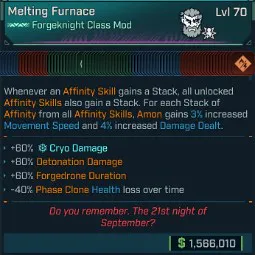 ⭐[MODDED] L70 AMON (FORGEKNIGHT) ALL IN ONE CLASS MOD - MAX ALL AMON SKILLS - OVER 30 MODDED PERKS AND STATS⭐