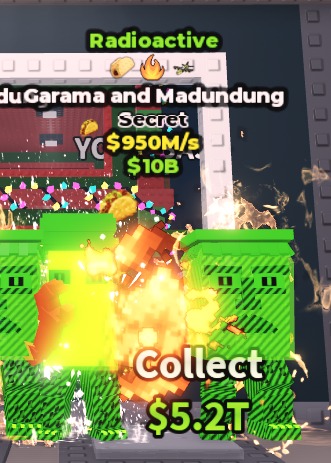 FAST RESPONSE | Radioactive Garama and Madundung $950M/s ( Taco Fire Explosive ) | 1000% SAFE 🔒 #5785